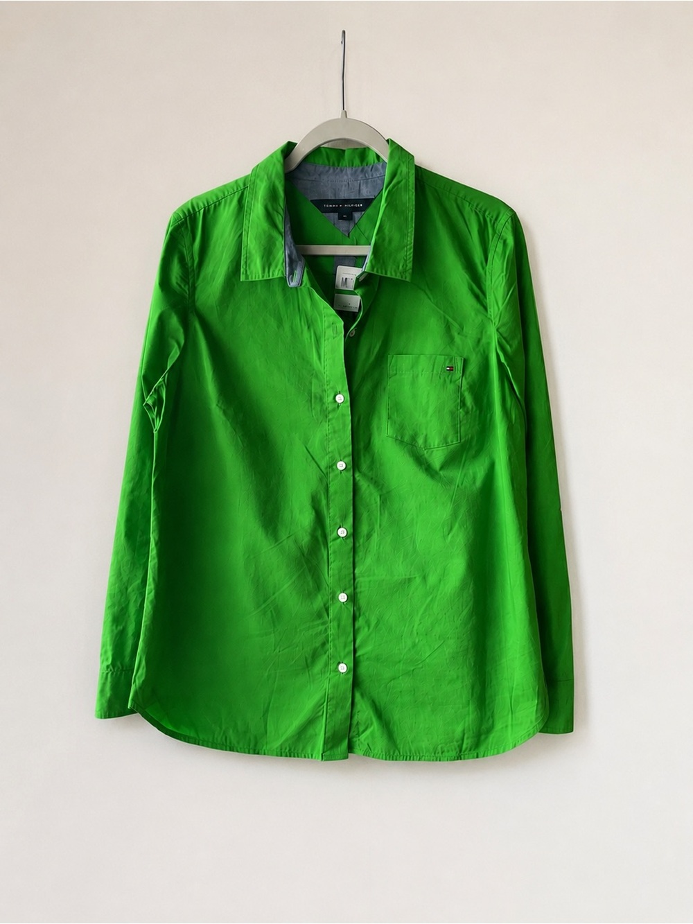 Tommy Hilfiger Men's Vibrant Green Long-Sleeve Button-Down Shirt
